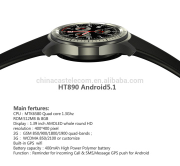 Castel HT890 Android Watch 3G Smart Watch