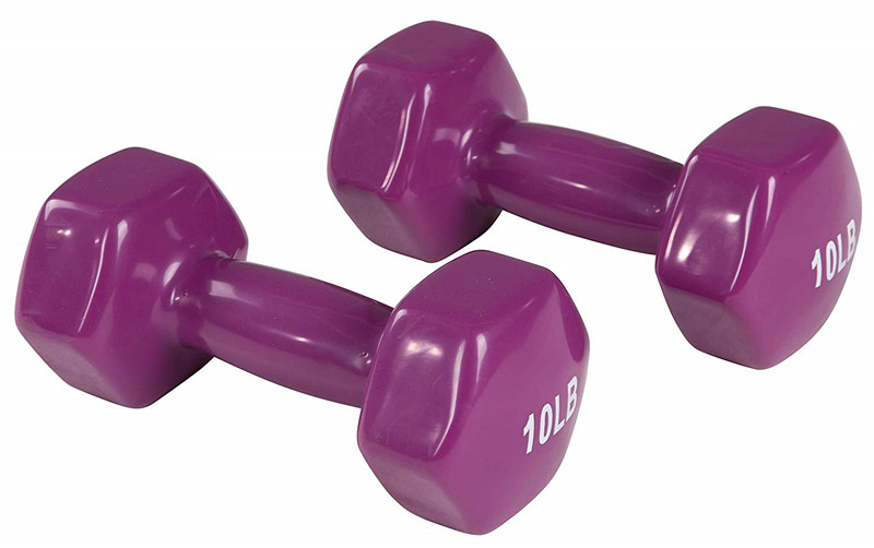 High quality Multicolor rubber coated hex dumbbell for wholesale