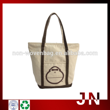 Zipper Closure Cotton Shoulder Bags,Directly Supplier Cotton Bag,Good Quality Cotton Shopping Bag