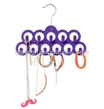 Purple Velvet Flocked Accessory Hanger/ Belt Hanger