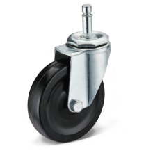 Black rubber hot sales trolley casters