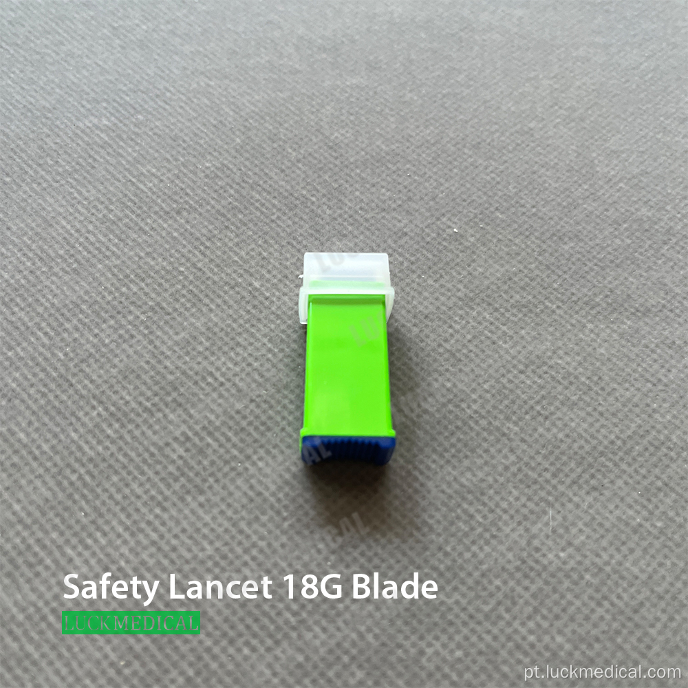 Segurança Blood Lancet Blade tipo 18G