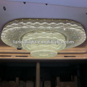 Hotel project lighting customized big crystal hall ceiling lights lobby decorative lamp