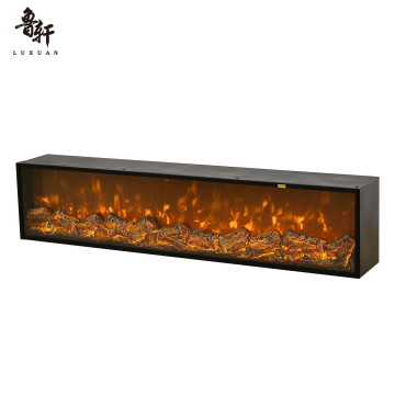 Modern 2000mm Recessed Customized Electronic Decorative Fireplace