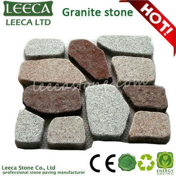 Random granite paving stone