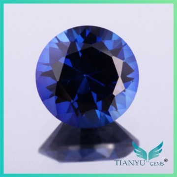 Vintage Blue Gemstone,Synthetic Blue Sapphire,Corundum Bead