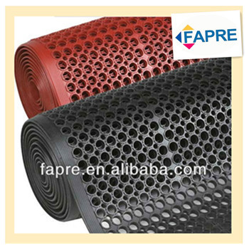 interlocking anti-fatigue anti-slip bathroom drainage rubber floor mat