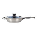 Stainless Steel Frying Pan with Glass Cover