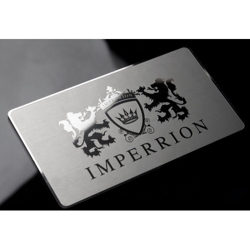 Fashion Metal Shiny Silver Plating Business Card