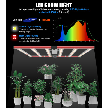 High Brightness 650W LED Grow Light Spectrum completo