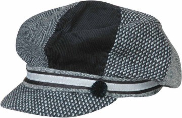 knitting plain leather fashion fedora hat cap
