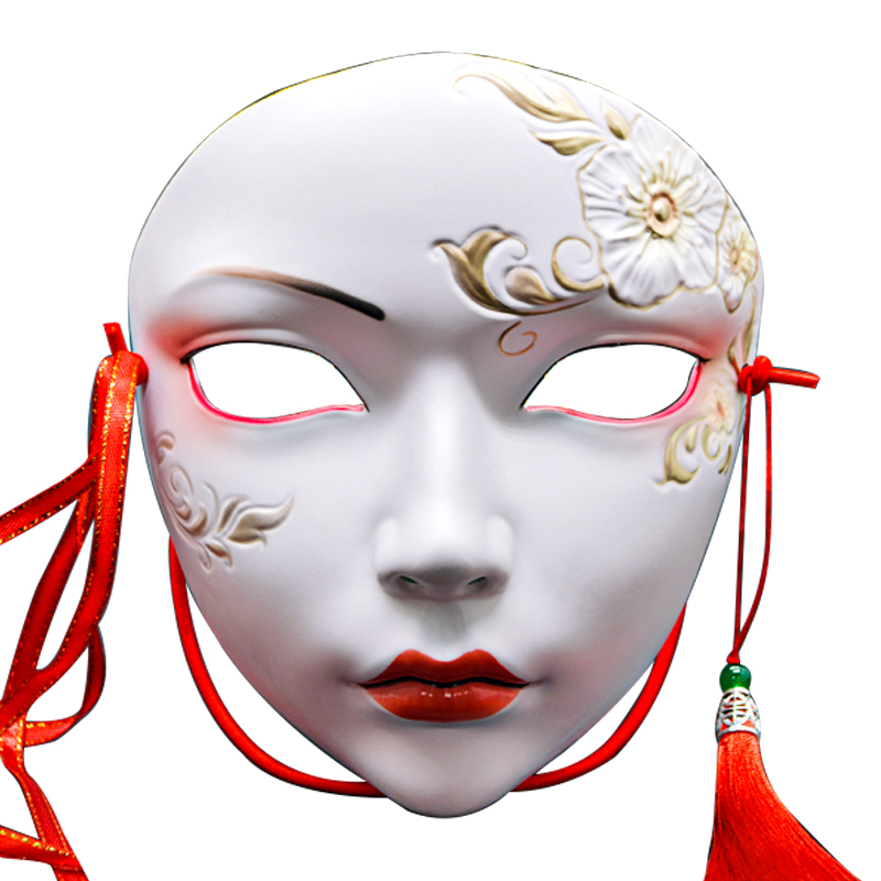 Máscara Antiga Cosplay Estilo Hanfu Hanfu Style Cosplay Ancient Mask