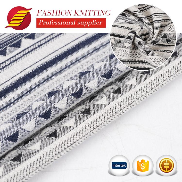 Geometric design yarn dyed jacquard polyester plain TC stretch cotton dobby fabric price