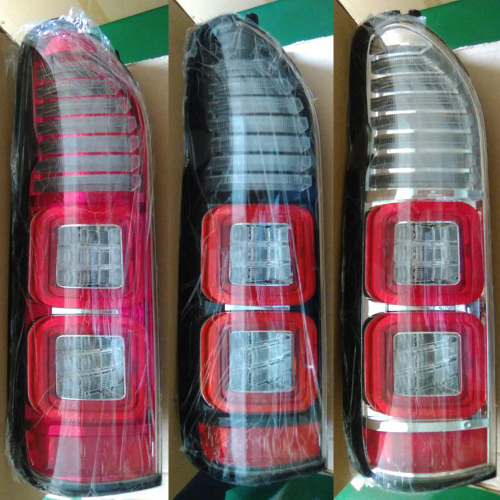 Auto spare parts modification black white red bottom led tail lamps for new Toyota hiace commuter van KDH 200