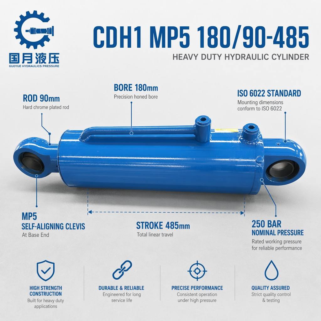 Engineering oil cylinder CDH1 MP5 180-90-485 Engineering oil cylinder CDH1 MP5 180-90-485