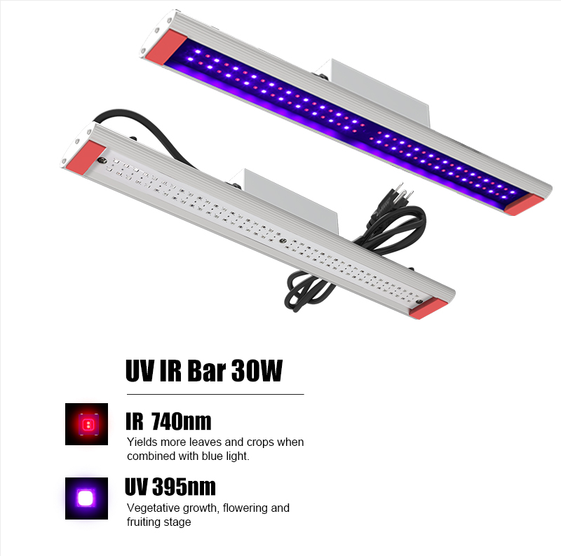 พืช LED ที่ถอดออกได้เติบโตบาร์ไฟ UV IR