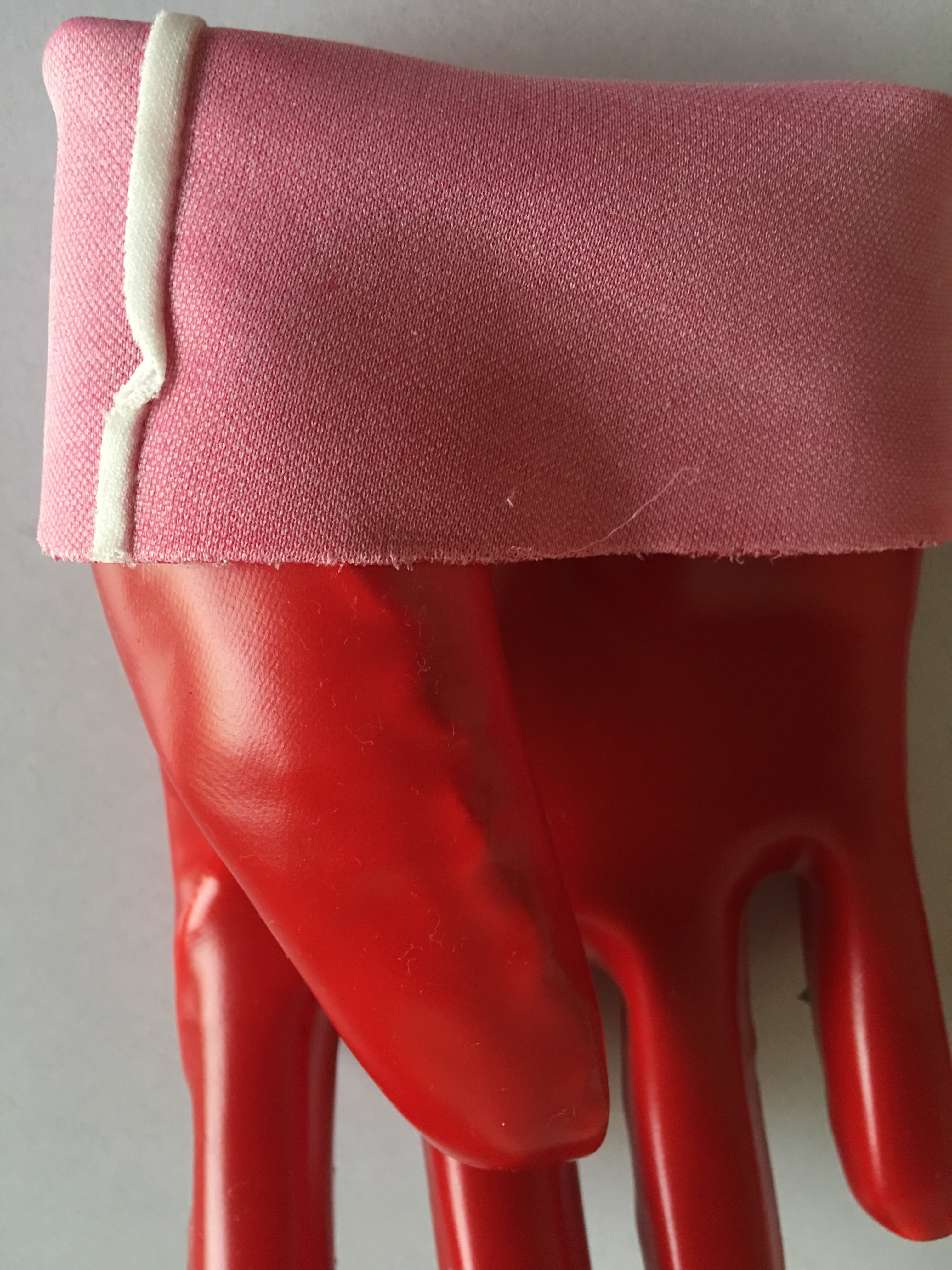 Red PVC coated gloves