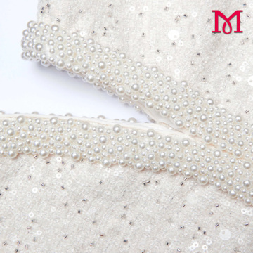 Cream Boucle Pearl Mini Dress