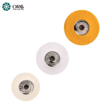 ORO Mini Metal Hub Buff Discs 19-25mm White Yellow Polishing Wheels