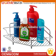 Corner metal bathroom shelves