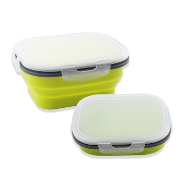 Silikon Fällbar Matförvaring Container Lunch Box