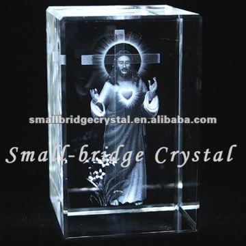 man-made crystal cube, religious gift