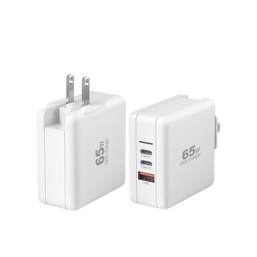 Телефонные аксессуары PD 65W 3-портовый USBC Quick Charging Waller Зарядное устройство для USBC Ноутбук Адаптер питания телефона