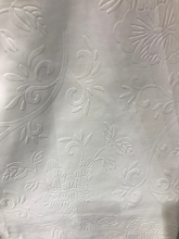 White 3D Embossing Microfiber Fabrics