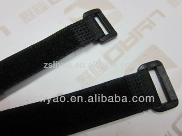 Black woven strap with buckle clip