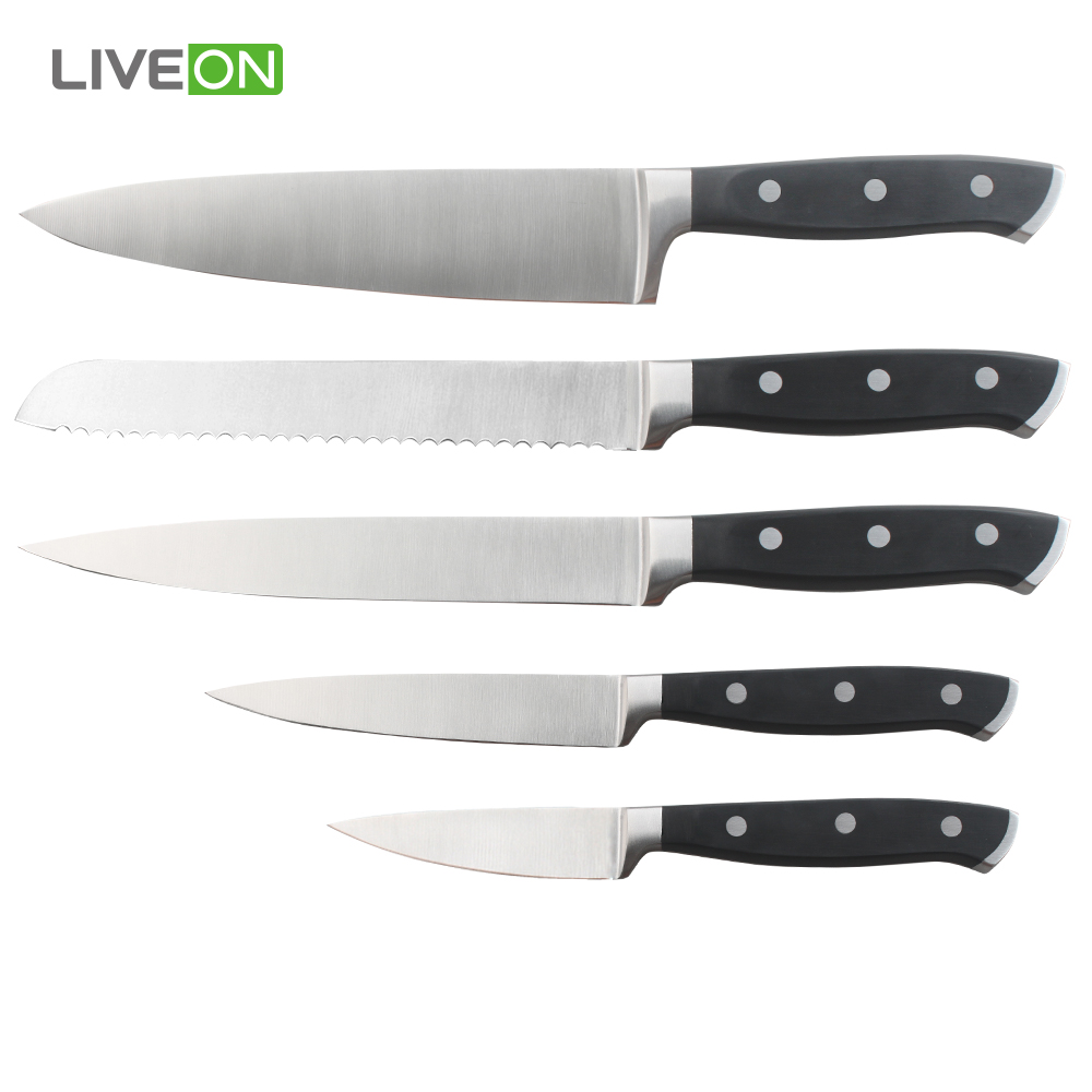 Kitchen Knife Set With Block and Scissors