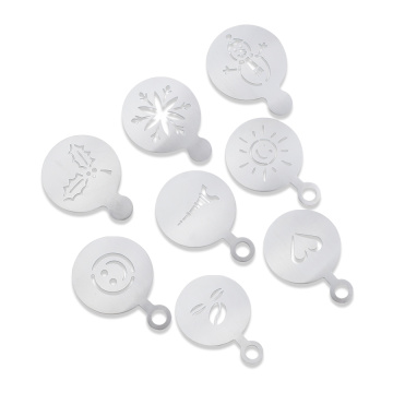 Stainless Steel Christmas Decorating Coffee Stencil Set