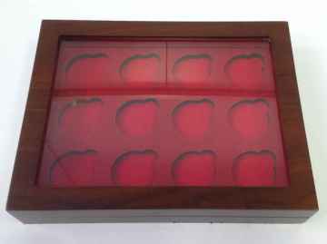 High Quality Wooden Packaging Box For 12 Coins