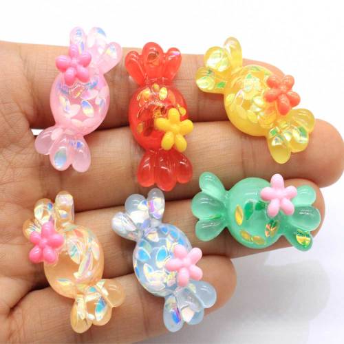 100Pcs Mixed Resin Candy Sweet Decoration Crafts Beads Flatback Cabochon Kawaii Embellishments For Scrapbooking DIY Accessories