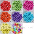 Frosted round acrylic beads solid colors for decoration