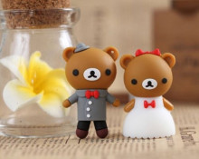 Cartoon Bear Bride Groom Usb Flash Drive