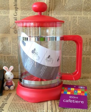 color available Coffee maker Glass French Press promotional gift