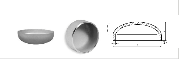 ANSI ASME B16.9 accesorios de extremo de tapa de tubería de acero