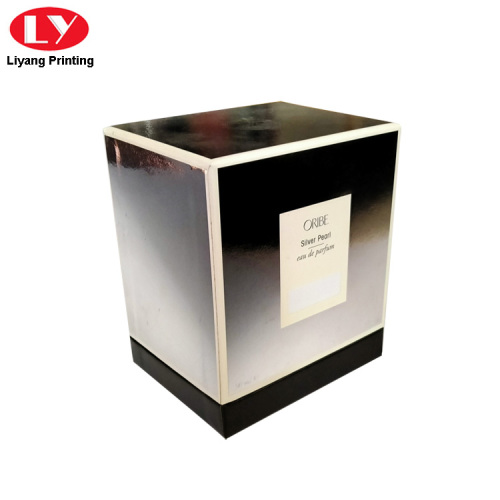 Luxe verpakking papier parfum doos zilver