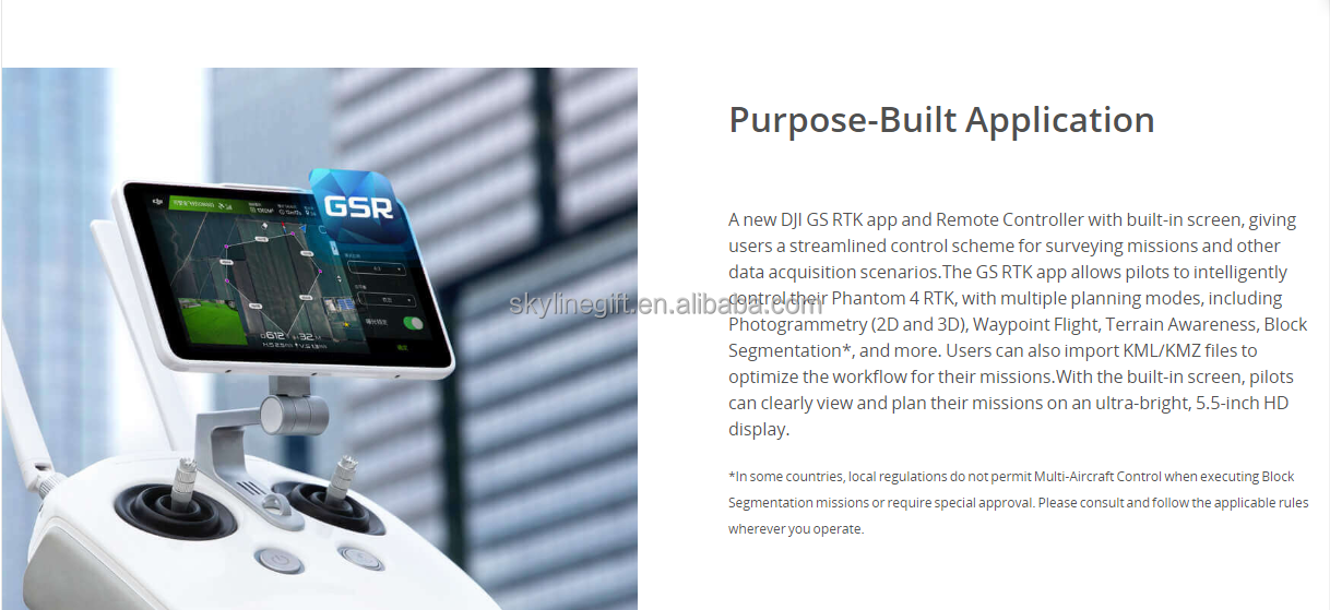 DJI Phantom 4 RTK Mapping DRONE Compatibility with D-RTK 2 Mobile Station P4 RTK Built for Surveyors