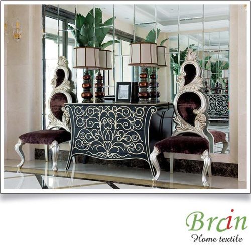 Latest design European style Hotel Soft decoration fabric for wedding chair cover