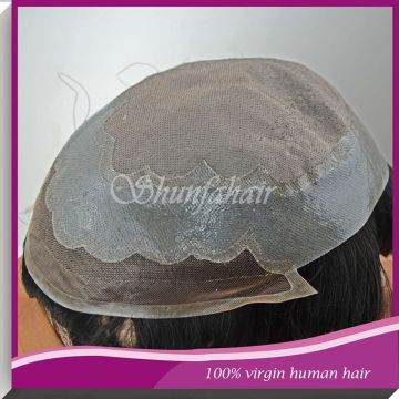 fine mono in center with PU perimeter fine welded mono in front, new stock toupee base, hotsale toupee