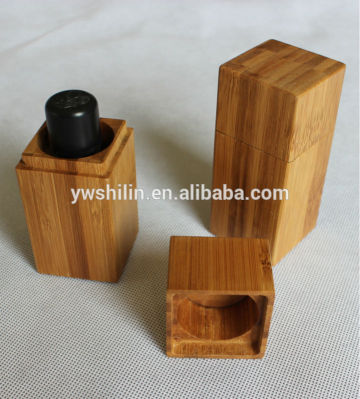 essential oil packaging boxes / bamboo packaging box / bamboo glass cosmetic packaging