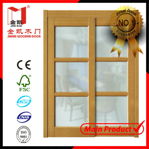 Interior wooden glass sliding doors