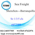 Shenzhen Port LCL konsolidering till Barranquilla