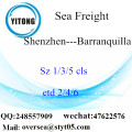 Shenzhen Port LCL Consolidação Para Barranquilla