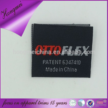 popular woven label for sports / centerfold sport uniform label