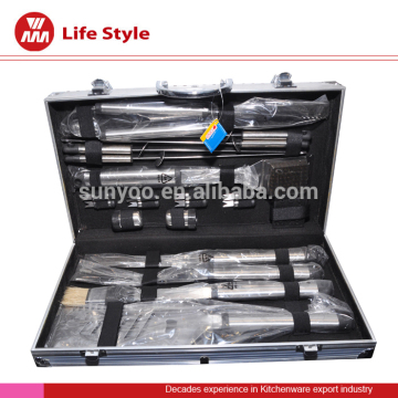 Stainless steel bbq tool sets barbecue grill tool suits