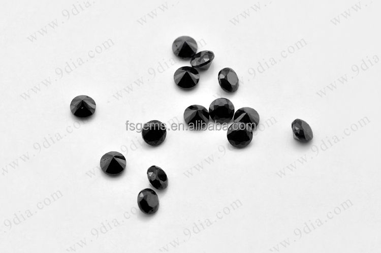 Wholesale Natural Black Sapphire Gemstone Sapphire for Jewelry Large Stock with Factory Price 1.75mm Round Cut