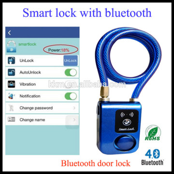 Newly wireless bluetooth control smart lock with alarmer