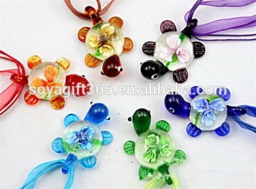 Little Turtle Pendant 3D Lampwork Glass Pendant For Necklace Diy